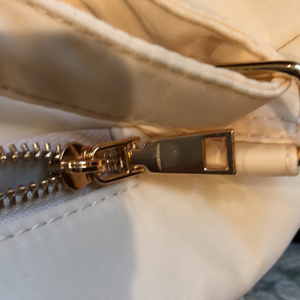 backpack-LouLu Backpack NWOT Ivory Gold Hardware Leatherette /Polyester - Picture 10 of 17